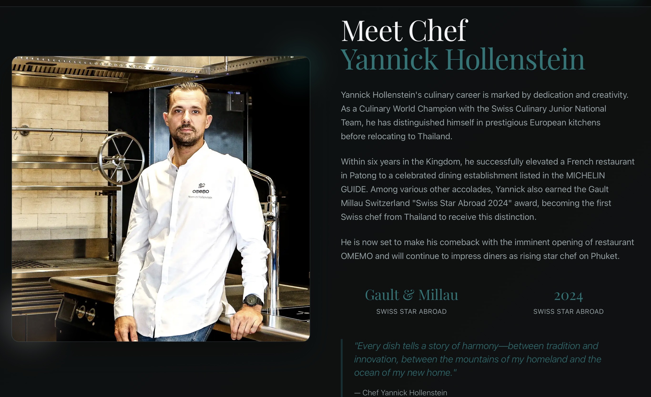 An Evening of Modern Swiss Cuisine at Omemo